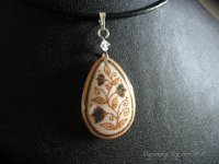 White & Blue Spring Vines Teardrop Pendant Pysanky Eggshell Jewelry by So Jeo : pysanky pysanka ukrainian easter egg batik art eggshell jewelry pendants earrings drop dangle etched flowers gift women accessories accessory pendant necklace bail crystal finding sterling silver filled sojeo flowers celtic purple white red pink brown green purple orange cream burgundy magenta teal turqoise crows crow blue black so jeo art handmade